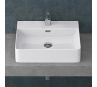 Mai & Mai Bathroom Sink Basin Countertop Wash Basin | Ceramic White Rectangular Wall Mounted | WDH: 50x42×12cm | Modern Design Bathroom Vessel Sink | Nano-Coating Meissen201