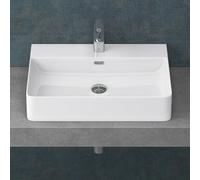 Mai & Mai Bathroom Sink Basin Countertop Wash Basin | Ceramic White Rectangular Wall Mounted | WDH: 60x42×12cm | Modern Design Bathroom Vessel Sink | Nano-Coating Meissen201