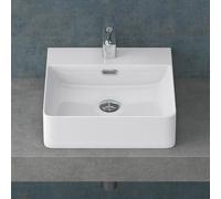 Mai & Mai Bathroom Sink Basin Countertop Wash Basin | Ceramic White Square Wall Mounted | WDH: 42x42×12cm | Modern Design Bathroom Vessel Sink | Nano-Coating Meissen201