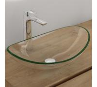 Mai & Mai Bathroom Sink, Oval Countertop Wash Basin, Above-Counter Bowl