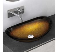 Mai & Mai Bathroom Sink, Oval Countertop Wash Basin, Above-Counter Bowl