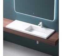 Mai & Mai Bathroom Sink, Stone Resin Countertop Wash Basin with Drain Cover