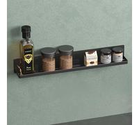 Mai & Mai Magnetic Spice Rack for Refrigerator, No Drilling Magnetic Shelf for Kitchen Storage & Organisation, Fridge Organiser for Kitchen Essentials, Reglo-01, Black