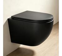 Mai & Mai Rimless Wall-Mounted Toilet Pan with Soft Close Toilet Seat
