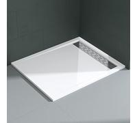 Mai & Mai Shower Tray Bathroom | Acrylic | Glossy White | Rectangular Shower Tray | WDH: 100×120×5cm | Shower Base for Shower Enclosures Xetro04