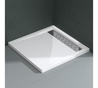 Mai & Mai Shower Tray Bathroom | Acrylic | Glossy White | Rectangular Shower Tray | WDH: 80×90×5cm | Shower Base for Shower Enclosures Xetro04