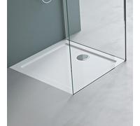 Mai & Mai Shower Tray Bathroom | Acrylic | White | Rectangular Shower Tray | WDH: 70×90×4cm | Durable Modern Shower Base for Shower Enclosures Faro2