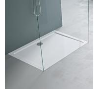 Mai & Mai Shower Tray Bathroom | Acrylic | White | Rectangular Shower Tray | WDH: 75×100×4cm | Durable Modern Shower Base for Shower Enclosures Faro2