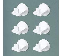Mai & Mai Wall Mounted Coat Hooks, 6 Pack, Drill or Adhesive Installation