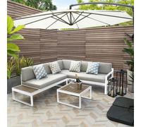 Maia Garden Lounge Set White Right