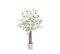 Maia Shop Artificial Almond Tree, 190 cm Tall for Home and Office Decoration, Hyper-realistic Decorative Artificial Plant with Natural Trunk