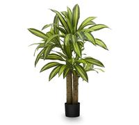 Maia Shop - Artificial Dracaena 120 cm | Hyperrealistic Decorative Plant | Tropical Tree for Home and Office Decoration | Artificial Plant with Pot for Indoor and Covered Outdoor Use