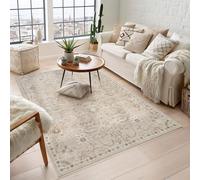 Maia Washable Floral Traditional Area Rug Non-Slip Living Room Hallway Desire Rugs Beige 120cm x 180cm