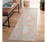 Desire Rugs Maia Washable Orchid Floral Traditional Area Rug Non-Slip -Living Room in Coral | Size: 60 cm x 220 cm Desire Rugs Coral 60 cm x 220 cm