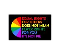 MAIANEY [7.5"x4.5"] Equal Rights For Others Does Not Mean Fewer Rights For You It's Not Pie Magnetic Bumper Sticker Equality Bumper Magnet Women's Rights Gifts Decorations Car Truck Automobile Vehicle