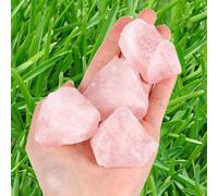 MAIBAOTA 1.6" Rose Quartz 4pcs Rough Stones Healing Crystals Natural Raw Gemstones Gifts for Beginners Protection Chakra Reiki Spiritual Balancing Meditation Bulk Rocks