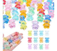 MAIBAOTA 200 PCS Mini Resin Bears Tiny Resin Bear Figurines Small Plastic Figures Bulk for Dollhouse Fairy Garden Decorations Accessories