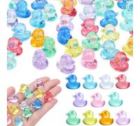 MAIBAOTA 200 PCS Mini Resin Ducks Tiny Resin Duck Figurines Small Plastic Figures Bulk for Dollhouse Fairy Garden Decorations Accessories