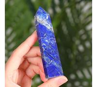 MAIBAOTA 4" Lapis Lazuli Healing Crystals Wands Gifts for Beginners Hexagonal Point Tower Meditation Nature Reiki Polished Protection Decor Large Crystal 1pcs