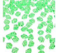 MAIBAOTA 500 PCS Fake Crushed Ice Cubes Vase Fillers Green Plastic Ice Cubes Diamonds Gems Decorative Stones for Fish Tank Decorations Wedding Party Table Decor and DIY