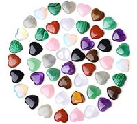 MAIBAOTA 50pcs Heart Healing Crystals Gemstones Love Gems Stones Set