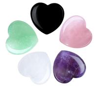 MAIBAOTA 5pcs Heart Healing Crystals Gemstones Love Gems Stones Set