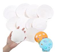 MAIBAOTA 5PCS White Scallops Shells, 10-12cm Natural Large Seashell from Sea Beach, Sea Shells for Crafts DIY Painting Beach Theme Party and Home Decor(4-5 inch)