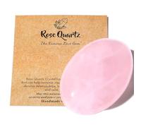 MAIBAOTA 6cm Large Rose Quartz Crystal Stone Polished Palm Stone Healing Crystals 1.8cm Thick Natural Reiki Gemstone Care Stone Energy Balance Anxiety Stress Relief Meditation 1 Piece