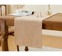 MAIBAOTA Blended Table Runner Beige Table Runners for Dining Table Boho Farmhouse Rustic Table Runner for Home Kitchen Decor Outdoor Table Holiday Party Decorations (33 x 153 cm)