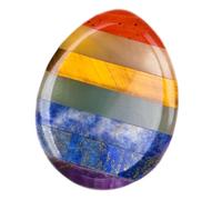 MAIBAOTA Chakra Worry Stone for Anxiety Relief Healing Crystals Gift Thumb Sensory Fidget Gemstones Calming Relax Mindfulness Spiritual Wellbeing Small Gifts for Women