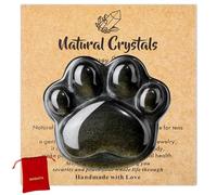 MAIBAOTA Gold Obsidian Crystals Cat Paw Memorial Cute Witchy Gifts for Women Healing Crystal Gifts Worry Stone for Anxiety Stress Relief