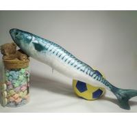 Maibar Catnip Toy Fish Plush - Realistic Simulation Mint Toys for Cats (40, Mackerel)
