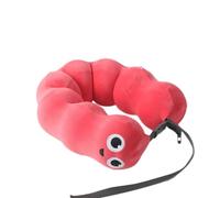 Maibar Neck Pillow for Airplanes Travel Pillow Memory Foam Caterpillar Adjustable Traveling Pillow for Car (Red)