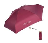 Maibar Portable Umbrella Mini Lightweight Compact Umbrella Small Folding Sun UV Umbrellas for Lady (Red)