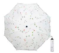 Maibar Sun Umbrella for Women UPF 50 UV Umbrella spf 50 Compact Lightweight Mini Umbrellas (Beige)
