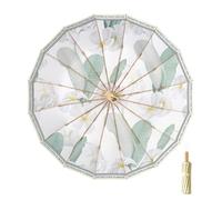 Maibar Sun Umbrella UV Protection SPF 50 3D Pattern Compact 16 Ribs UPF 50 Folding Umbrella for Women (4)