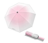 Maibar Sun Umbrella, Waterproof Umbrella, Travel Folding Umbrella, Windproof UV Proof UPF 50, Auto Open Close Parasol for Men and Women (Pink)