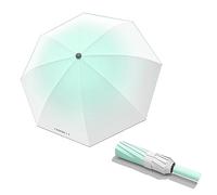 Maibar Travel Folding Umbrella, Waterproof Umbrella, Windproof UV Proof UPF 50, Auto Open Close Parasol for Men and Women (Mint Green)