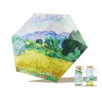 Maibar Umbrella Mini 3D Oil Pattern Compact Portable Umbrella SPF 50 Small Folding Sun UV UPF 50 Umbrellas for Women (5)