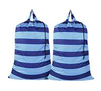 MAIBGALH Laundry Bag with Handles and Drawstring Closure, Laundry Bags Extra Large Heavy Duty, Laundry Room and Dorm Room Essentials, Suitable for Travel and Outdoors, Blue 2 Pack.