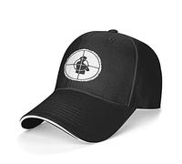 maichengxuan Public Enemy Adjustable Sandwich Cap Trucker Cap Baseball Cap Comfortable Leisure Sports Baseball Cap Black