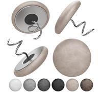 MAICOBI Leather Upholstery Twist Pins for Bed Skirts - 12 Pack Fabric Holders and Tacks for Sofa Covers, Armchairs, and DIY Sewing - Elegant Screw Design Upholstery Accessories (12, Light Brown)
