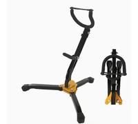 MAICOLA Foldable Saxophone Stand with Soft Base Adjustable Alto Tenor Saxophone Stand Metal Triangular Saxophone Holder