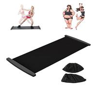 MAICOLA Sliding board with shoe cover and divider, sliding shoes, sliding mat, cross training, training equipment, hockey, ice skating, tennis, running and skiing