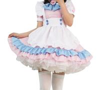 Maid Costume Cosplay Party Maid Outfit for Ladies Servant Cosplay Lingerie Set Apron Lace Lingerie Set Fancy Costume Dress Up Outfit Kit Bodysuit for Valentines Sleepwear Nightwear