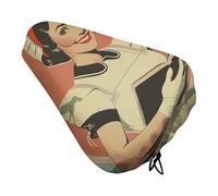 Maid Holding A Book Waterproof Bike Seat Cushion with Drawstring for Women Men Soft Padded Bicycle Seat Cover for Comfort Wide Road Bike Saddles Universal Fit for Mountain Exercise