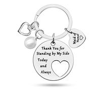 Maid of Honor Gift Keychain Appreciation Gift for Matron of Honor Wedding Gifts for Bridesmaid Thank You Keyring Gifts for Bridesmaids from Bride Proposal Jewelry Bridal Party Bachelorette Party Gift