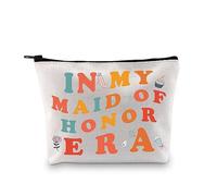 Maid of Honor Gifts Cosmetic Bag Bridesmaid Gift Maid of Honor Appreciation Gifts Pocket Zipper Travel Makeup Bag (36. My Maid of Honor ERA ku)