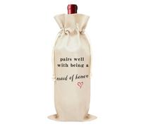 Maid of Honor Proposal Gifts for Bridesmaids Wedding Gift for Friends Maid of Honor Wine Bag for Women Best Friend Bridesmaid Proposal Gift from The Bride Wedding Invitation Gifts for Sister Cousin