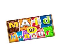 Maid Of Honour Chocolate Bar Wrapper Novelty Present Gift On Birthday Marriage Wedding CH-9308 (with chocolate bar (100g))